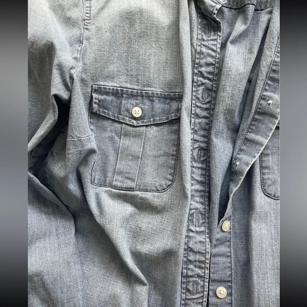 J. Crew Light Blue Denim-Look Shirt